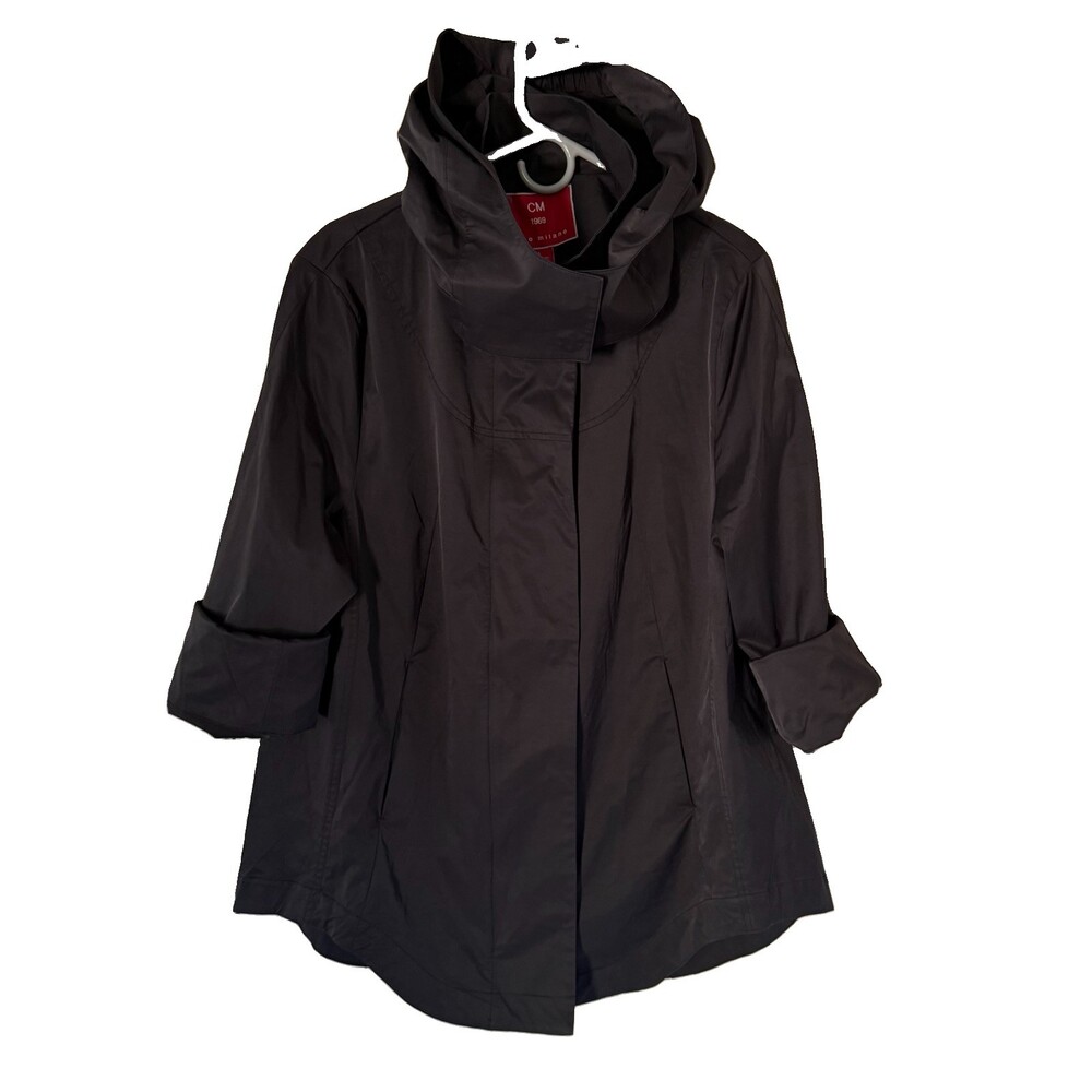 🔥 Ciao Milano Savina Hooded Rain Jacket Trench - Size Large 🔥